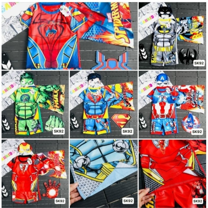 💥 Bộ Samkids mới nhất 2023 người nhện, người dơi, siêu nhân, khổng lồ xanh, người sắt bé trai thích mê 4 món