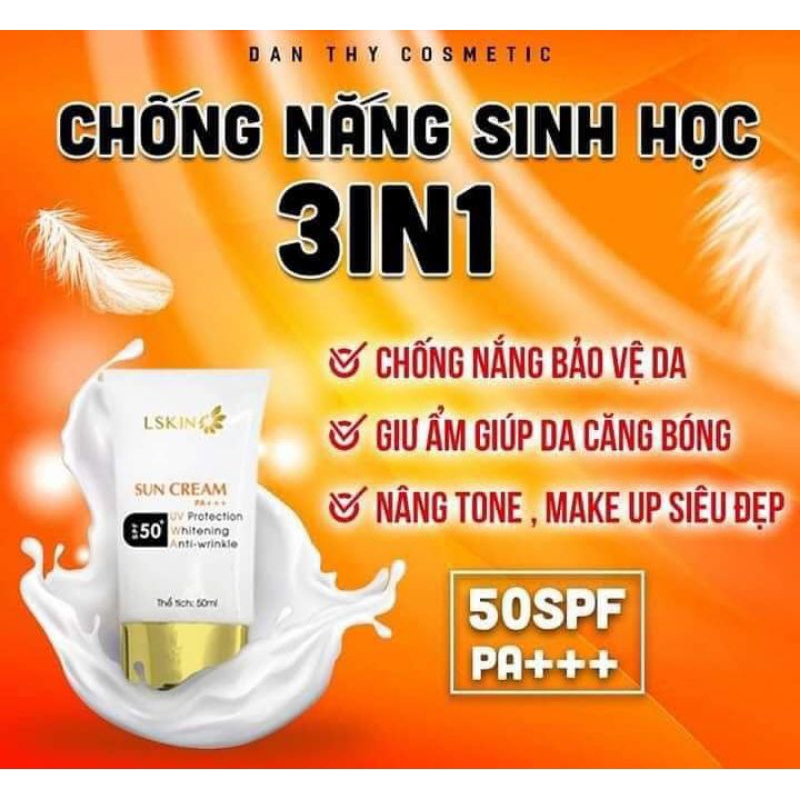 Kem chống nắng sinh học Sun Cream Lskin Đan thy