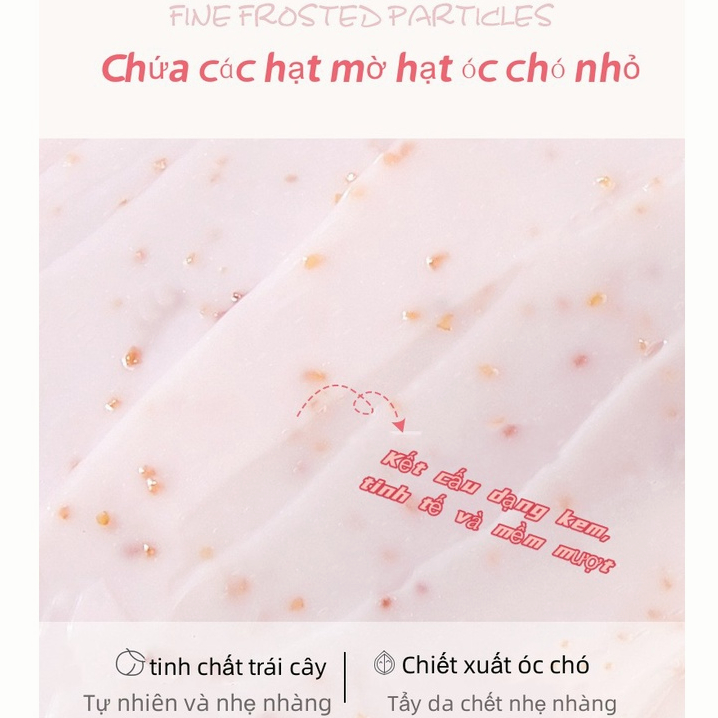 Kem Tẩy Da Chết Heyxi Toàn Thân đào sáng da, Tẩy tế bào chết Body Scrub Peach cải thiện da viêm lông, Moisturizing 200gr | BigBuy360 - bigbuy360.vn