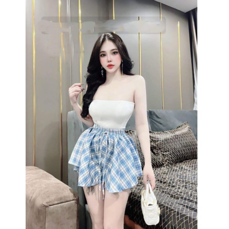 Set quần váy xoè cúp ngực siêu xinh ( ảnh thật trải sàn )