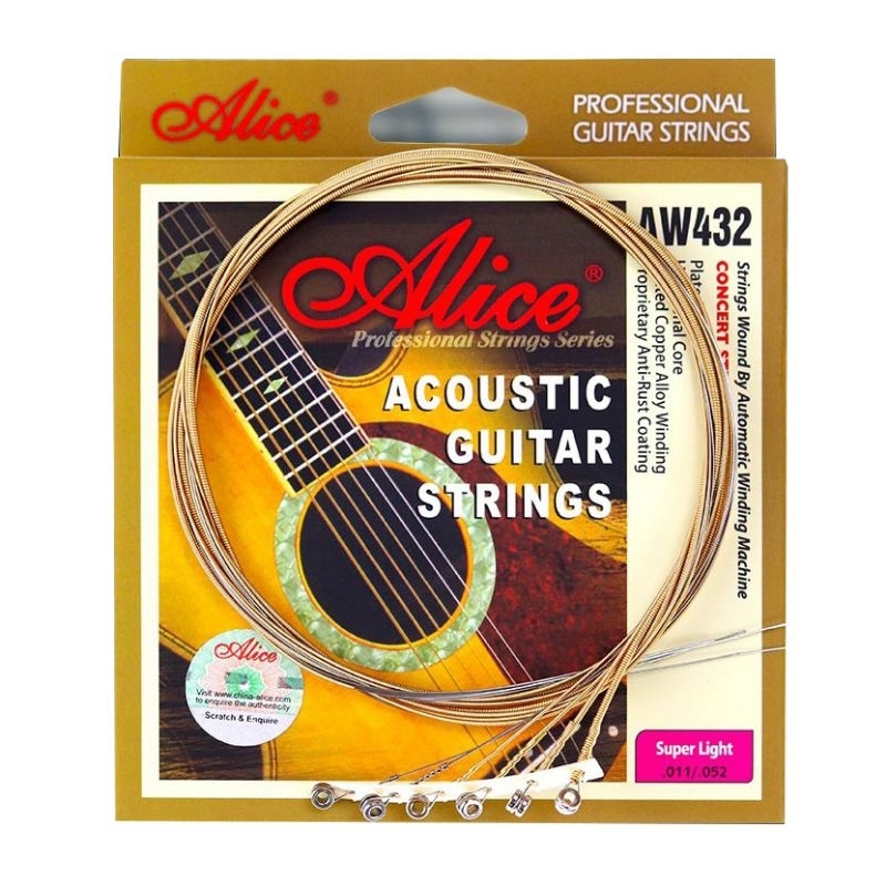 Bộ Dây Đàn Guitar Acoustic Alice AW-432 - Chính Hãng