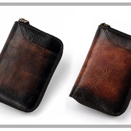 Ví đựng thẻ ATM nhiều ngăn da bò thật 100%, Retro - Rockcow T14