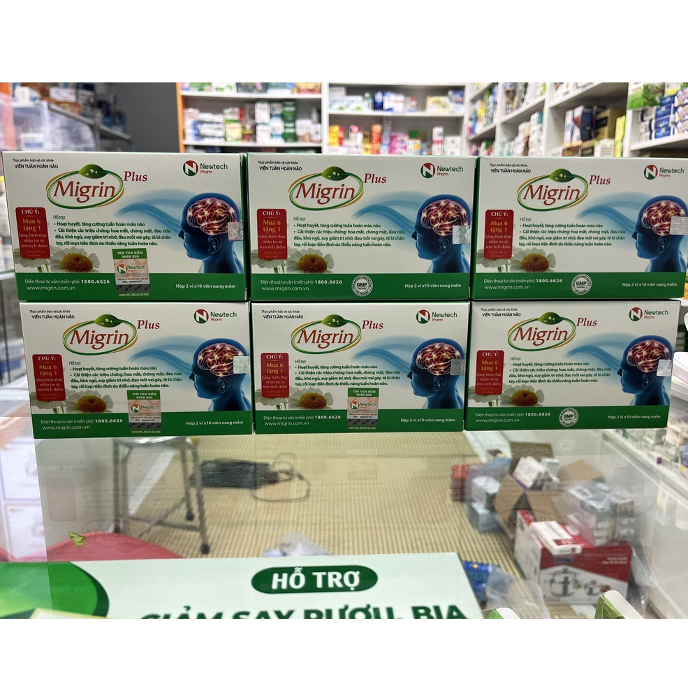 Viên uống Migrin Plus CVI Pharma - Hỗ trợ hoạt huyết, tăng cường tuần hoàn máu não