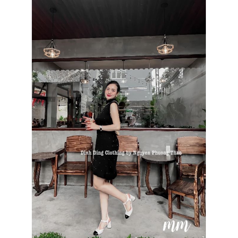 Giày Sandal Gót Trụ Slingback Mềm Êm Chân LĐ