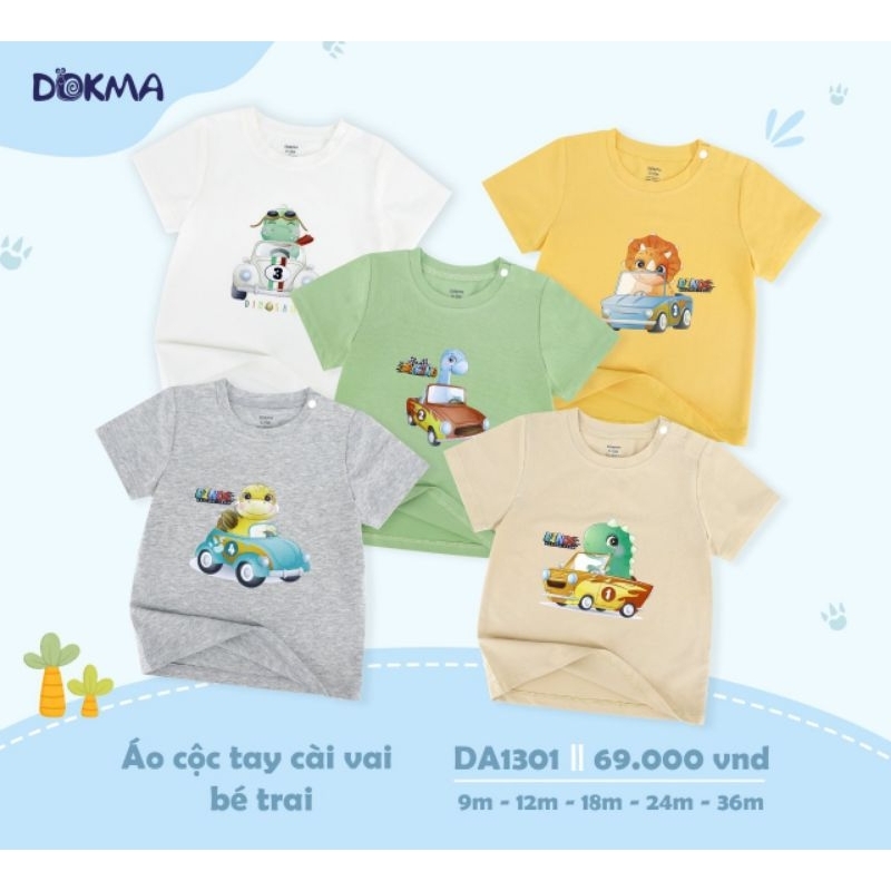 Áo cộc tay bé trai Dokma 9-36M mã DA1301
