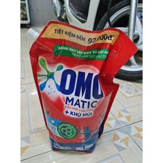 Nước giặc Omo matic máy giặc cửa trên + khử mùi 3,6kg