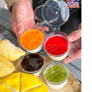 Hủ sốt 4oz nắp liền đựng panna cotta 100ml -topping trà sữa,bánh flan,sữa chua nếp cẩm chắn chắn không đổ nước