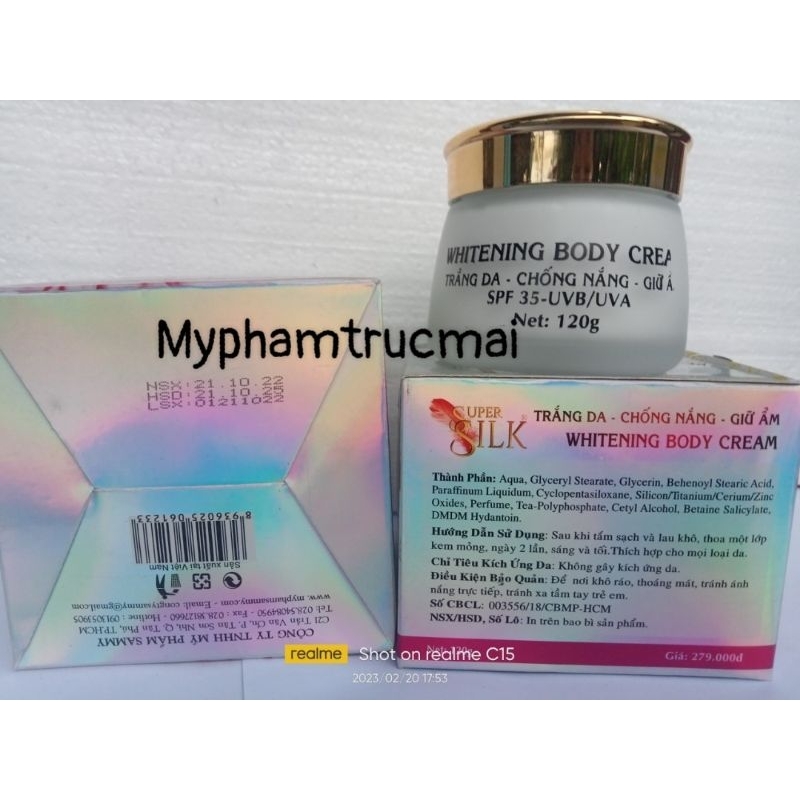 KEM SUPER SILK TRẮNG DA TOÀN THÂN 120g