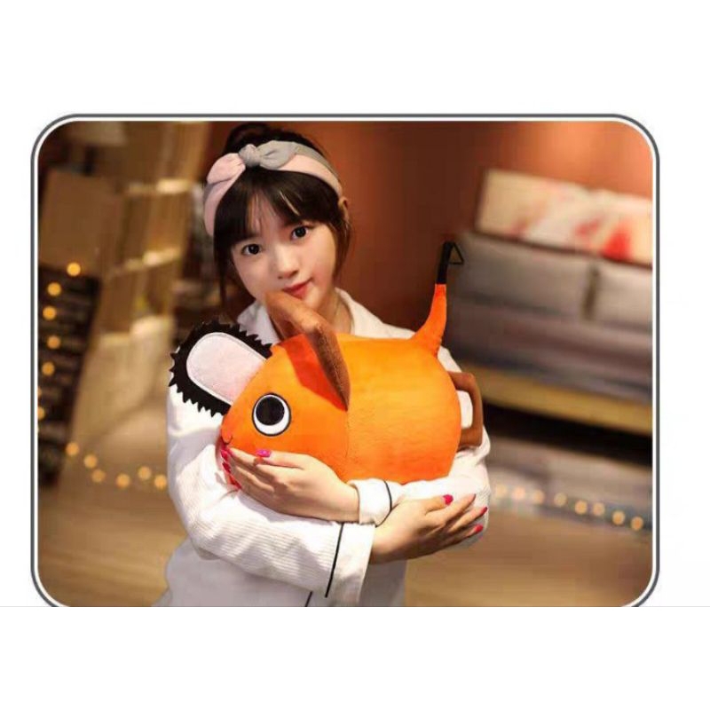 Chó lưỡi cưa pochita, pochita nhồi bông, nhân vật anime chainsaw man plush tay, gấu bông chó cam lưỡi cưa