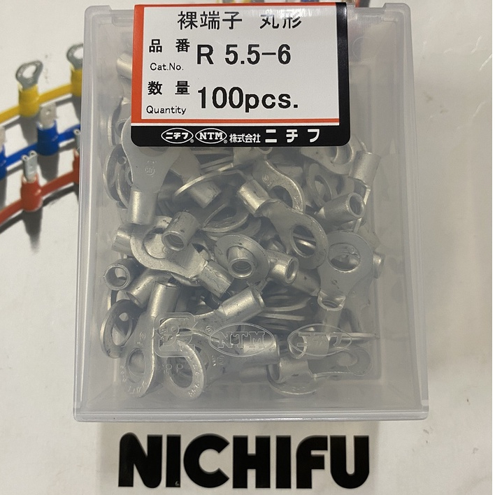Đầu Cosse Nichifu mã R5.5-3.5N, R5.5-3M, R5.5-4N, R 5.5-5, R 5.5-5S, R 5.5-6, R5.5-8S/ Đầu bấm cosse