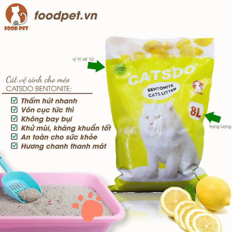Cát Vệ Sinh Cho Mèo Catsdo 8L