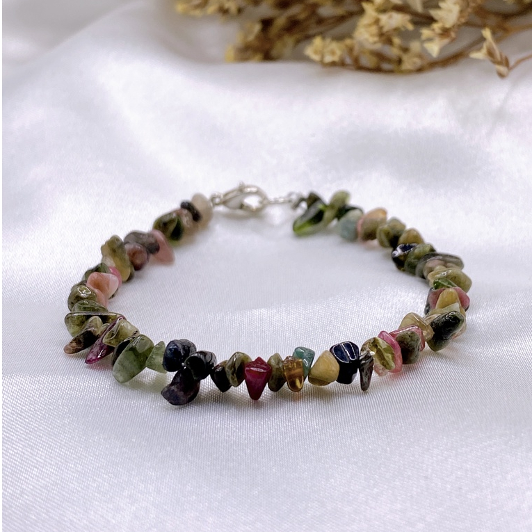 Lắc tay tourmaline thiên nhiên thô giàu năng lượng TRANG SỨC ĐÁ XINH