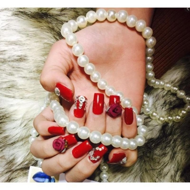 Dây hạt nhựa hình trai 6mm làm phụ kiện may vá, chụp ảnh,chụp nail