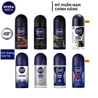 Lăn khử mùi nam nivea men 50ml deep | black & white | dry impact | silver protect | amazon | espresso | cool kick