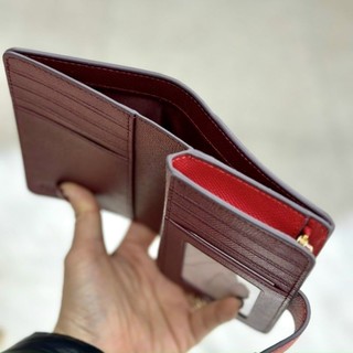 Ví C*oach medium corner zip wallet Da thật siêu đẹp