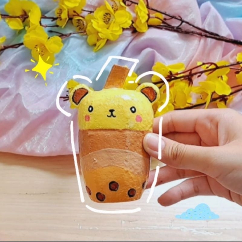 Squishy Handmade Trà Sữa Gấu Tự Làm, Dễ Thương, Chơi Bền Giá Rẻ [Shop Thảo Tâm]
