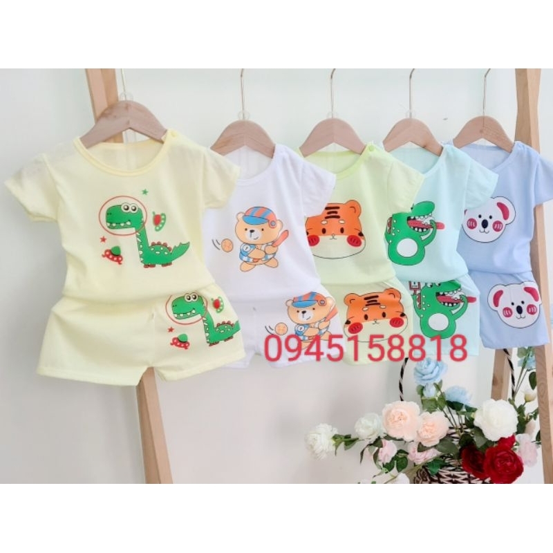HÀNG LOẠI 1 - Set 5 bộ cộc cotton 2 chiều cho bé từ 3-14kg