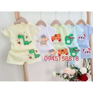 HÀNG LOẠI 1 - Set 5 bộ cộc cotton 2 chiều cho bé từ 3-13kg