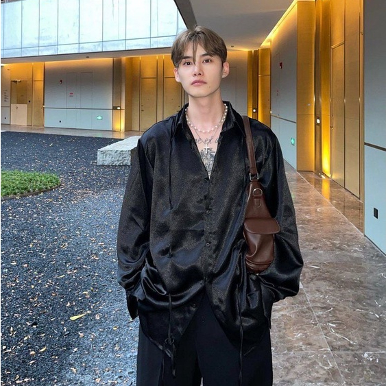 Áo sơmi thiết kế from rộng hàn quốc