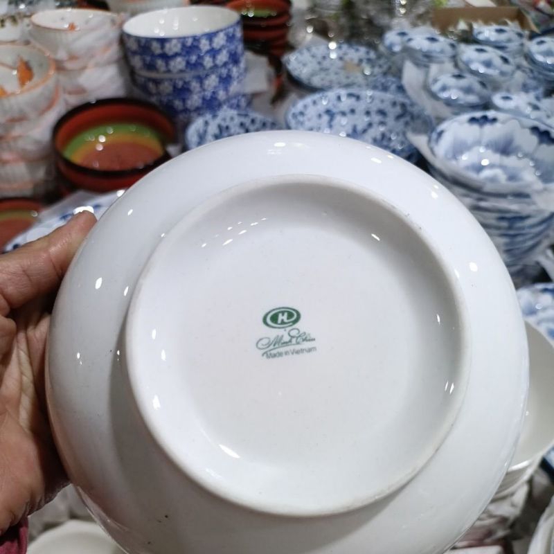 Tô sứ trắng trơn  tô ăn mì tô phở-6”-7”-8" hàng loại1-hàng dày