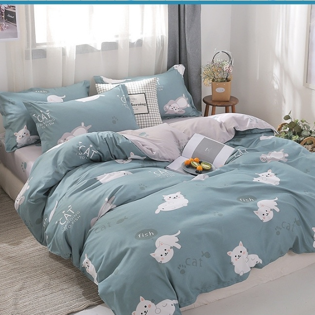 Bộ chăn ga drap gối cotton poly cao cấp ETAMI BEDDING cute miễn phí bo chun drap giường , ga trải giường