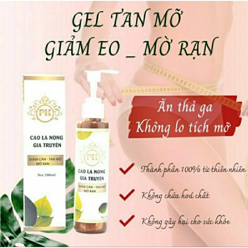 CAO LÁ NÓNG GIA TRUYỀN - GIẢM CÂN - TAN MỠ - RẠN 200ml