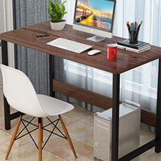 Bàn làm việc, bàn học gỗ, chân sắt dùng cho văn phòng, học bài, để máy tính cho sinh viên giá rẻ 2023