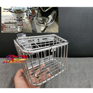 Rổ INOX MINI Nắp Đậy Đa Năng gắn được nhiều loại xe máy Tiện Ích đẹp thời trang