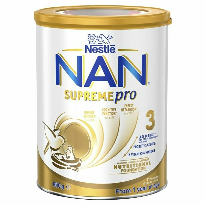 (Bao bì mới) Sữa NAN SUPREME PRO 3 lon 800g ( 2_6 tuổi)