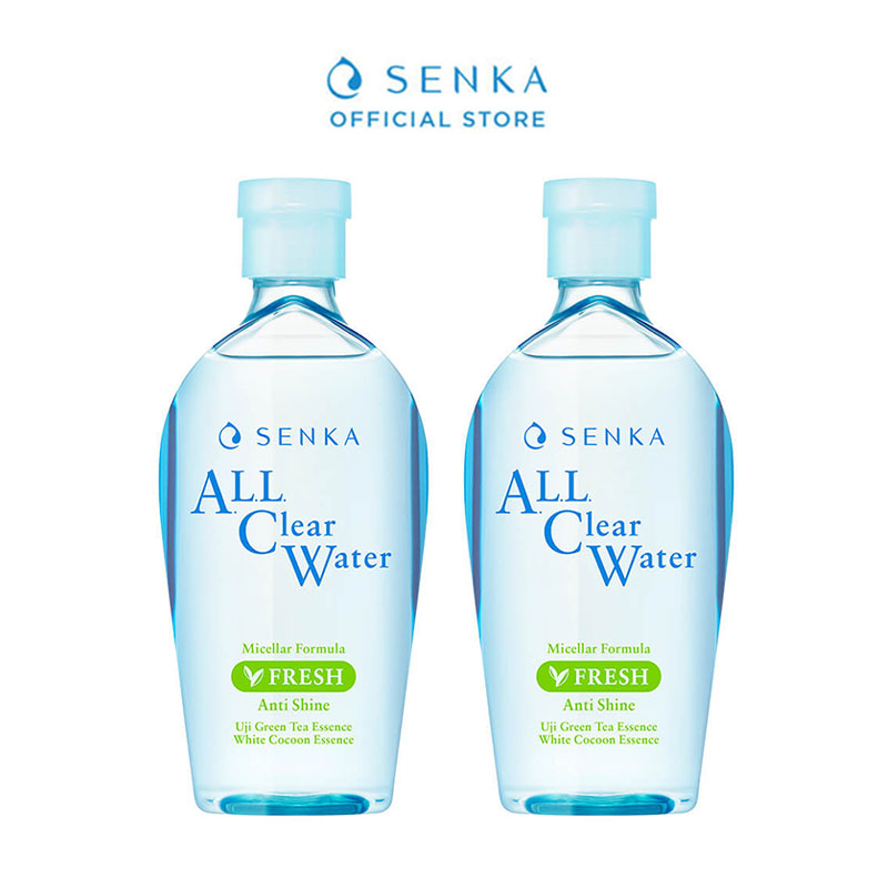 Bộ sản phẩm Nước tẩy trang Micellar Senka A.L.L Clear Water Fresh 230ml_15288 + srm berry 50g