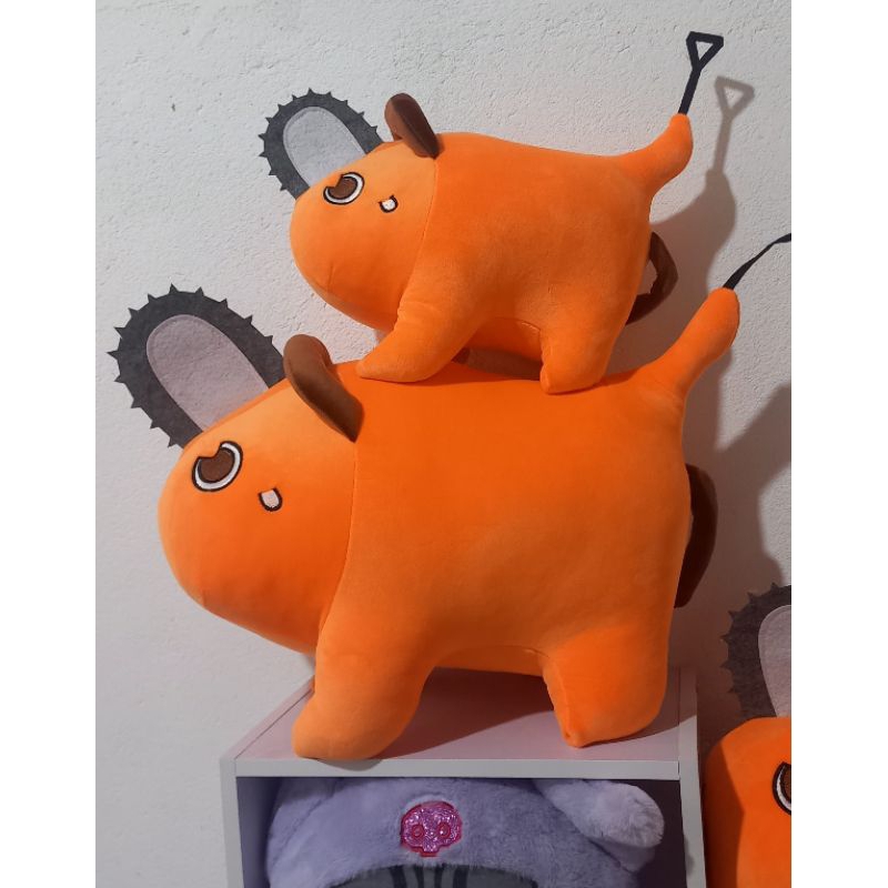 Chó lưỡi cưa pochita, pochita nhồi bông, nhân vật anime chainsaw man plush tay, gấu bông chó cam lưỡi cưa