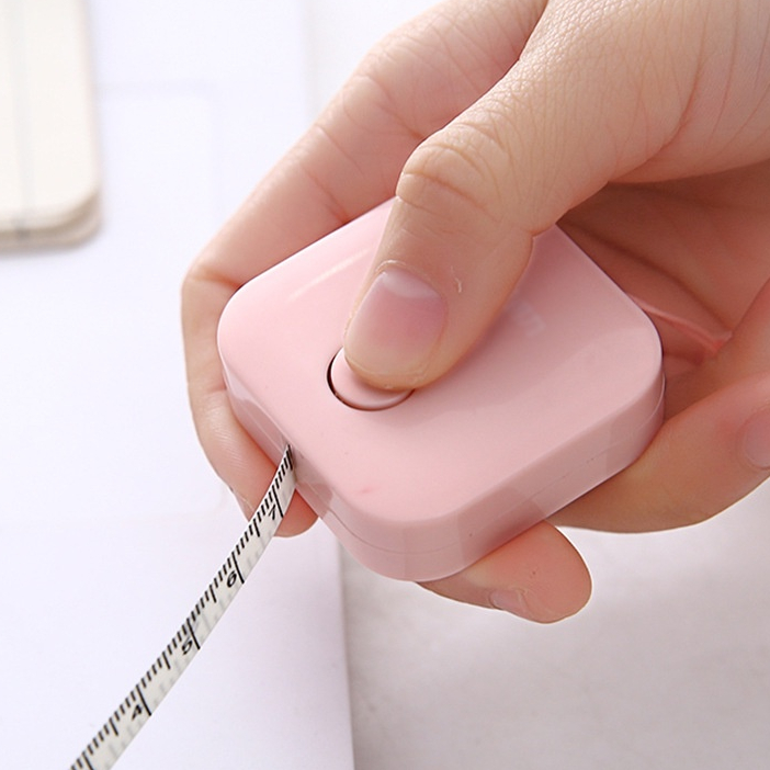 Móc khóa kèm thước dây mini tự thu vào 1.5m