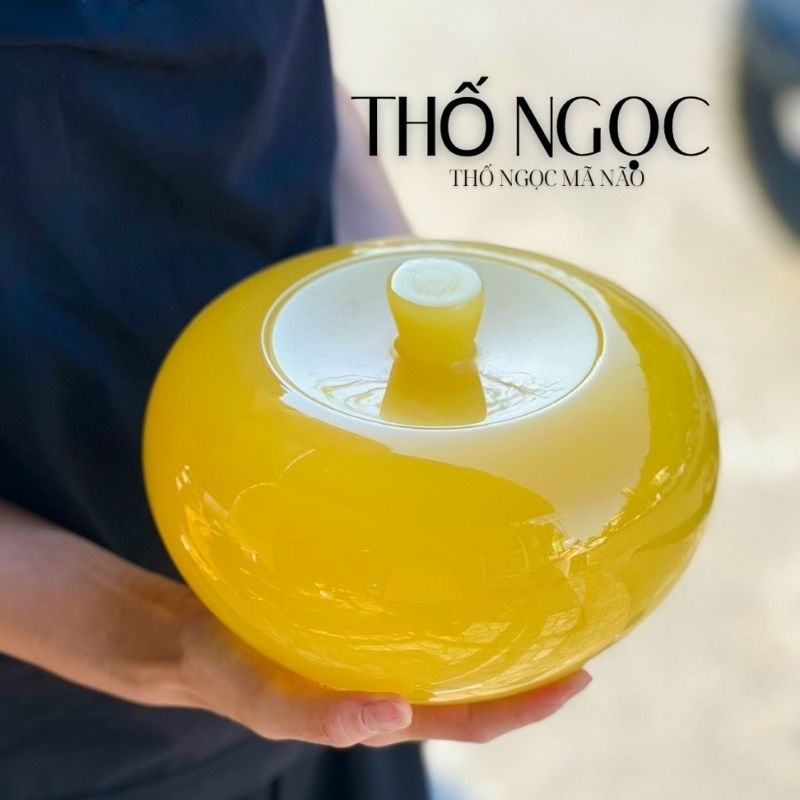 Thố Phong Thủy Ngọc Hoàng Long Dùng Đựng Muối, Gạo, Mức, Trà, Đá vụn đường kính 18cm