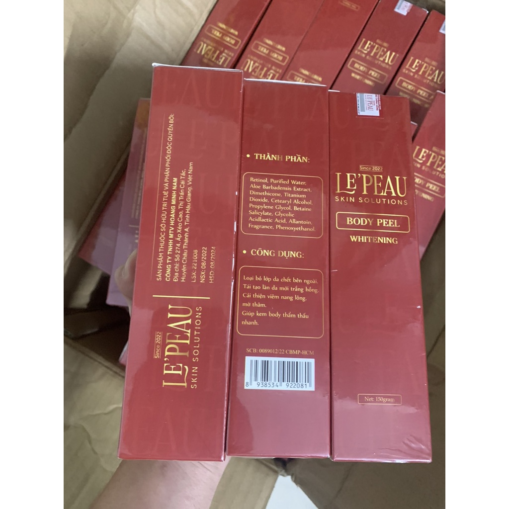 Kem Peel Body LePeau, Peel Body, Trắng Da Mờ Thâm, Peel Nách, Đầu Gối