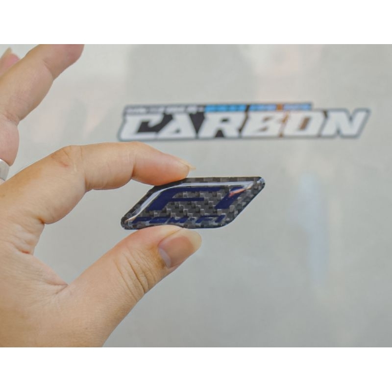 Tem Dán FI Xanh Dương Ốp Vải Carbon Fiber 100% Cao Cấp