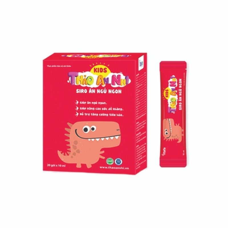 THẢO AN NHI SIRO ĂN NGỦ NGON (Hộp 20 gói x 10 ml). Giúp bé ăn ngon, ngủ ngon, hỗ trợ phát triển toàn diện cho bé