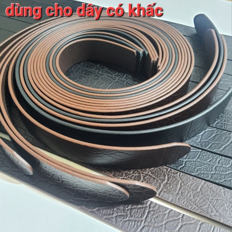 Dây Lưng không mặt có khấc bản 3,6 cm da bò nguyên tấm cao cấp [ DÂY CÓ KHẤC ]