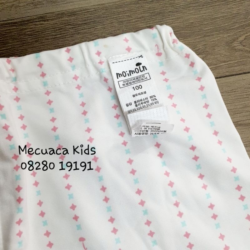 Quần dài thun co giãn thu đông xuất Hàn cho bé gái trắng họa tiết