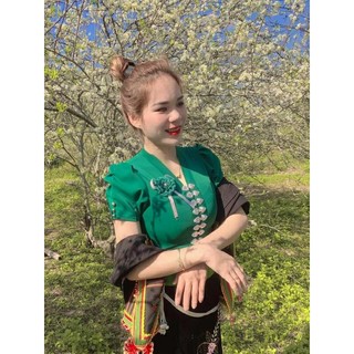 áo cóm dân tộc thái ( vải lụa )
