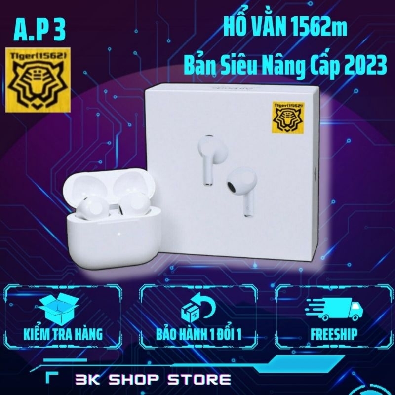 Hổ vằn | Tai nghe không dây bluetooth thế hệ 3 định vị - đổi tên - âm thanh không gian