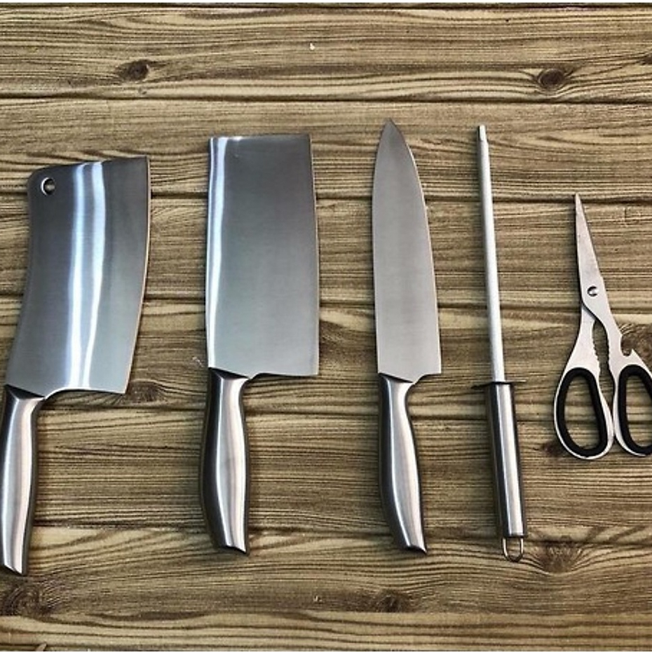 Bộ Dao Nhật 6 Món Nhà Bếp Japan - Bộ Dao Nhà Ăn 6 Món Inox Cao Cấp