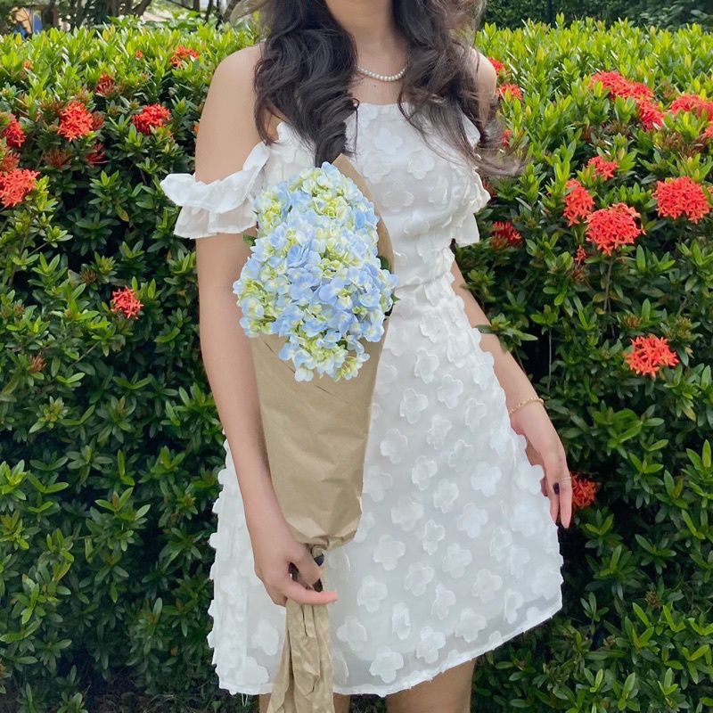 🌸Váy trễ vai tơ hoa tiểu thư siu xinhhh ❤️❤️