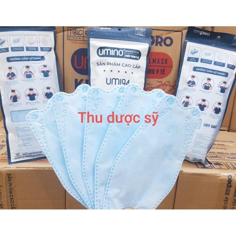 Thùng 300c Khẩu trang 4D KF94 UminoPro tiêu chuẩn Hàn Quốc