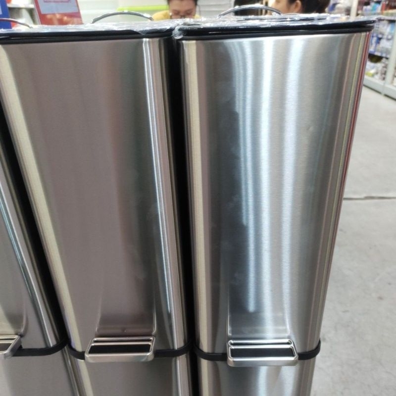 Thùng rác inox besico 6 lít nắp rơi êm.