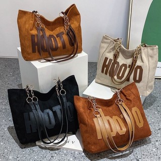 Túi đeo vai da lộn Hooto phong cách Hàn xinh xắn, trẻ trung,Túi Xách Vải Canvas Kích Cỡ Lớn Thời Trang 2023 Dành Cho Nữ