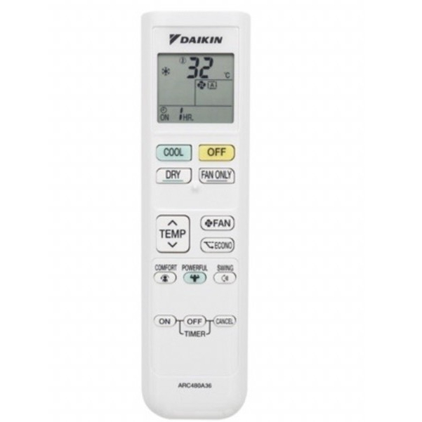 Remote máy lạnh Daikin R32 - Remote máy lạnh Daikin dùng ga R32 mới - điều khiển điều hòa daikin ga 32,bảo hành đổi mới