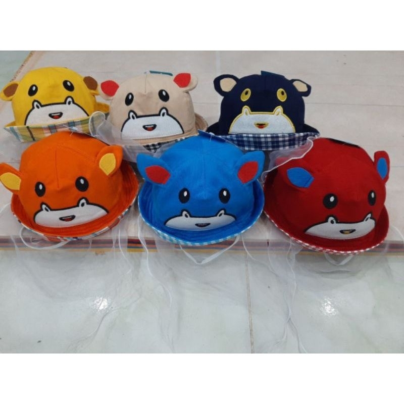 Mũ / Nón Kèm Khăn Voan Che Nắng, Chắn Gió Bụi Có Dây Cho Bé 0-24 Tháng  / Loại Đẹp