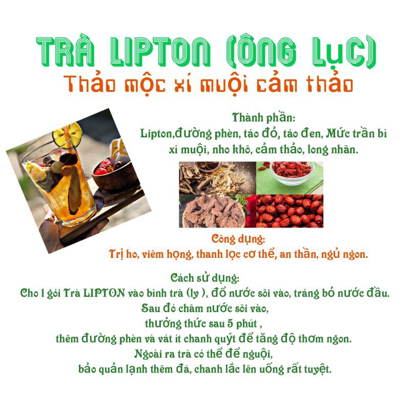 (Trà lipton thảo mộc thiên nhiên)