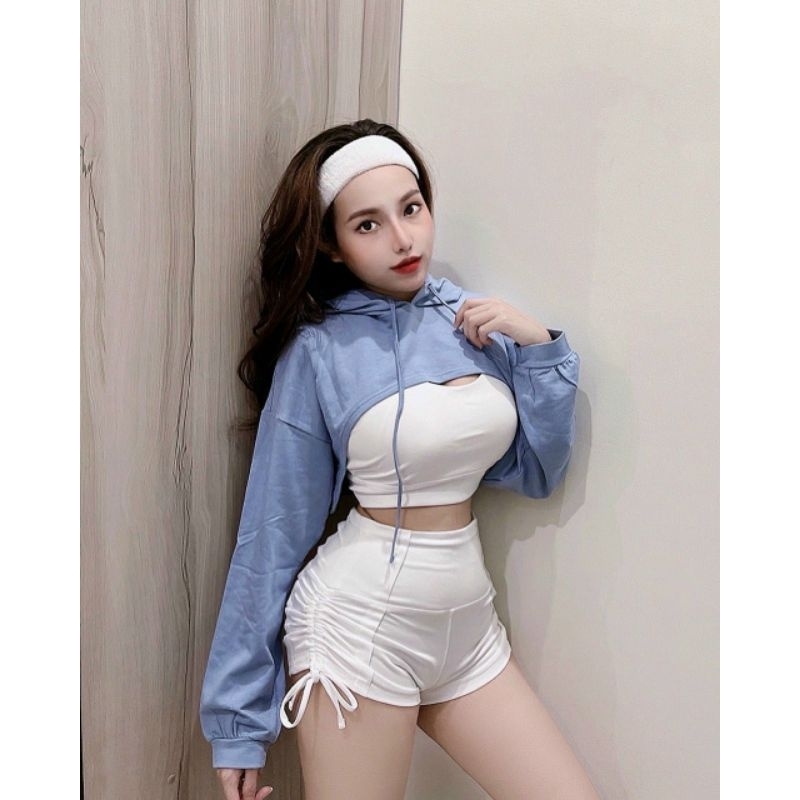 Quần đùi tập thể thao dây rút trơn