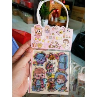 (1 tấm lẻ )Hình dán sticker trong suốt dễ thương